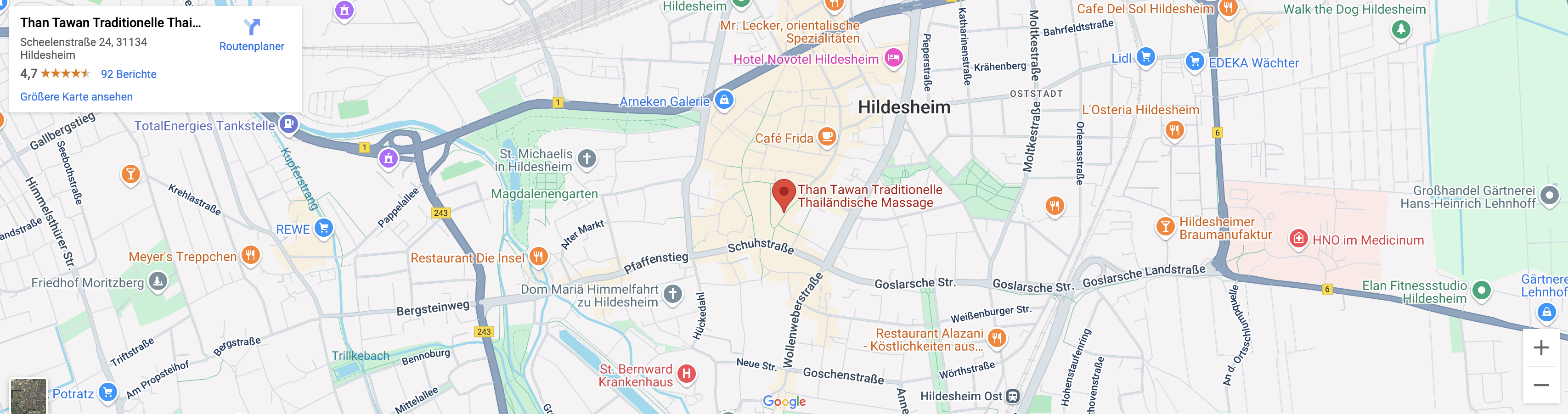 Karte Than tawan Hildesheim